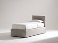 Letto singolo - Tessuto - 211x104x108 cm - Beige - Contemporaneo